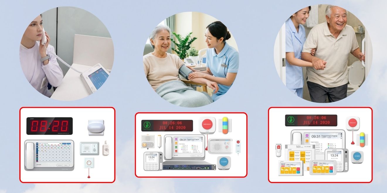 Recommended size: 1320x660 px (2:1 aspect ratio). A modern hospital hallway as a hero background.